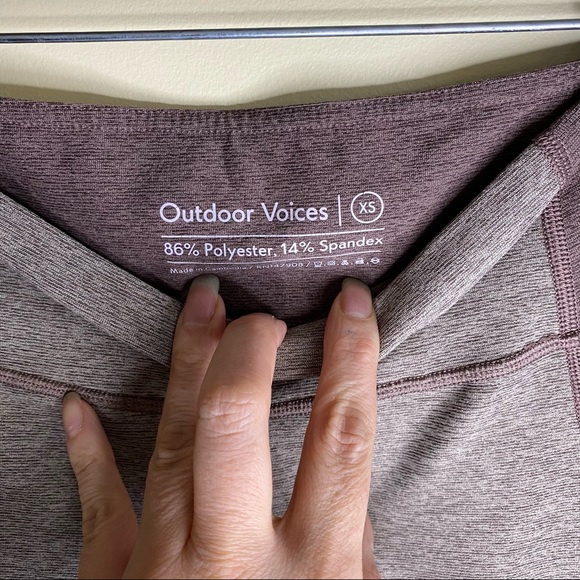OUTDOOR VOICES Brown TriTone 7/8 Warm Up Leggings Size XS - Picture 3 of 6